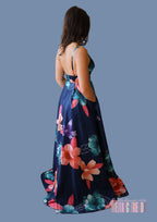 robe-de-cocktail-de-soiree-bleu-marine-imprimee-de-fleurs-vue-de-dos-wedding-friends.fr-pour-demoiselles-dhonneur-de-mariage-bals-et-fetes-de-fin-dannee-Noël-nouvel-an-evenements-soiree-st-valentin 